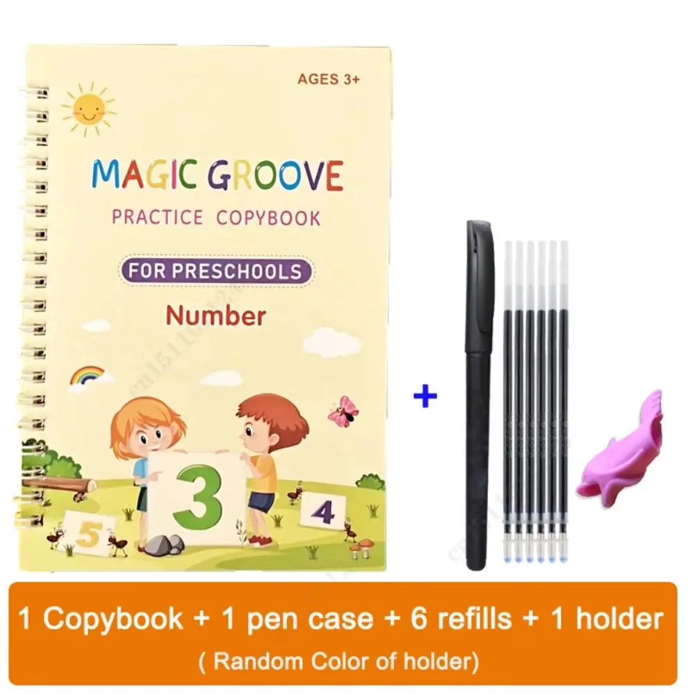 Writing Exercise Books English Groove Magic Practice Copybook Children'S Book Learning Numbers Letters Alphabet Calligraphy Gift