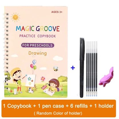 Writing Exercise Books English Groove Magic Practice Copybook Children'S Book Learning Numbers Letters Alphabet Calligraphy Gift