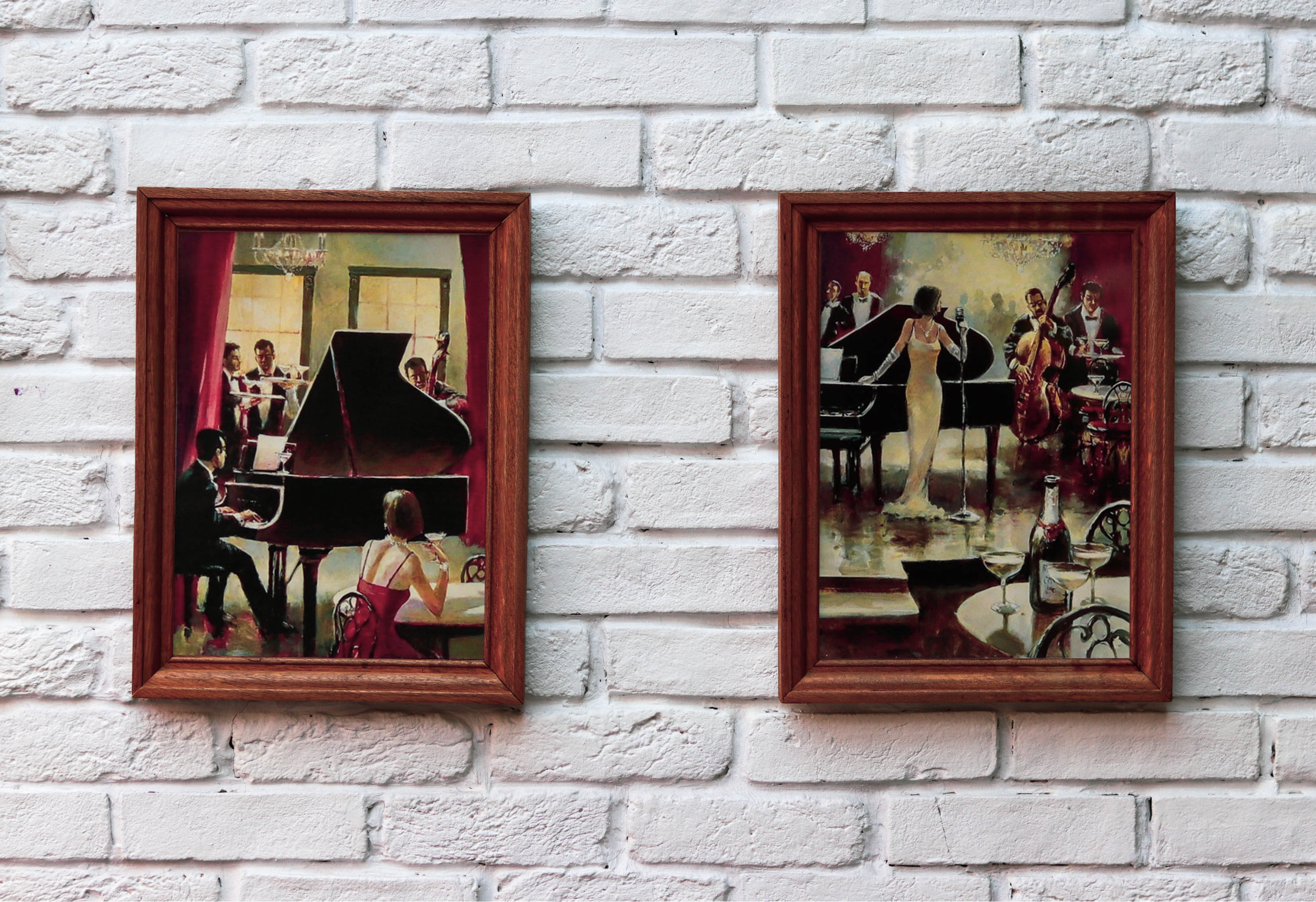 artistic painting on a wooden frame